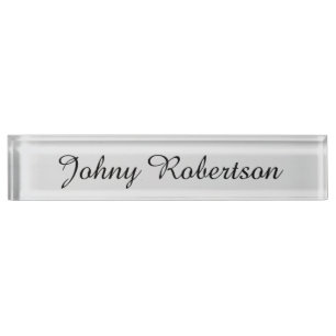 Handwriting Name Plain Elegant Professional Modern Nameplate