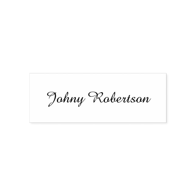 Handwriting Name Plain Elegant Professional Modern Self-inking Stamp (Design)