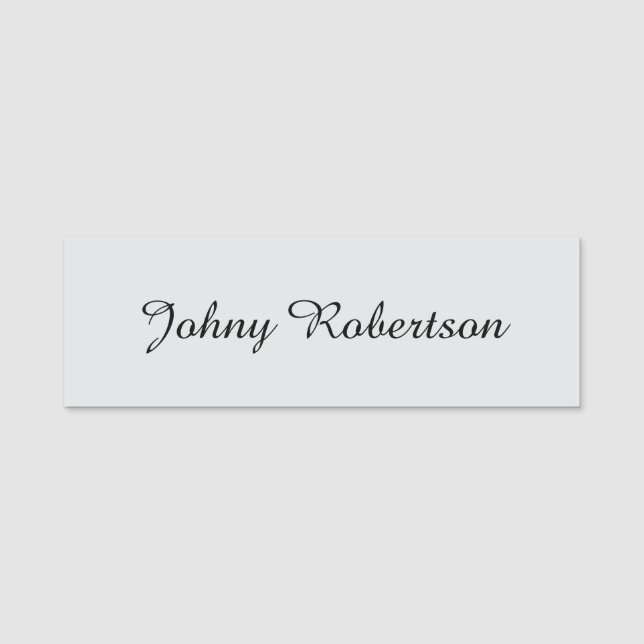 Handwriting Name Plain Elegant Professional Modern Tag (Front)