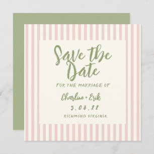 Handwriting pastel Retro Wedding Save The Date