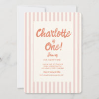 Handwriting Pink Pastel Retro Baby Birthday