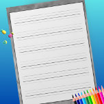 Handwriting Practice Sheets Modern Grey Watercolor Notepad<br><div class="desc">Students and adults can practice both print and cursive handwriting with this full size paper pad with a grey watercolor background. Each page includes 6 lines for writing,  with an extender descending line for practicing all lower case and upper case letters. Great for homeschool,  homework,  work,  home,  and classroom.</div>
