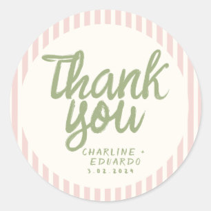 Handwriting RetroWedding Rectangular Sticker