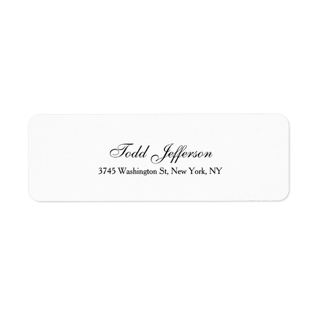 Handwriting Script Creative Plain Black & White (Front)