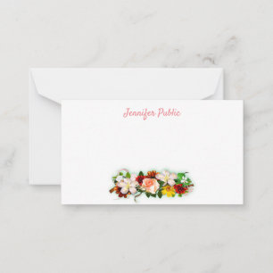 Handwriting Script Elegant Colourful Watercolor Card