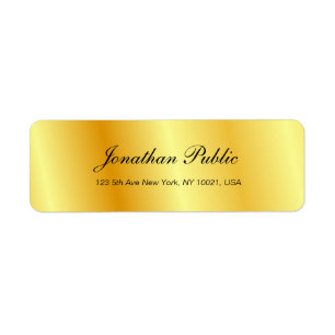 Handwriting Script Faux Gold Modern Template Chic