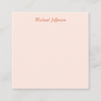 Handwriting Script Name Elegant Plain  Enclosure Card