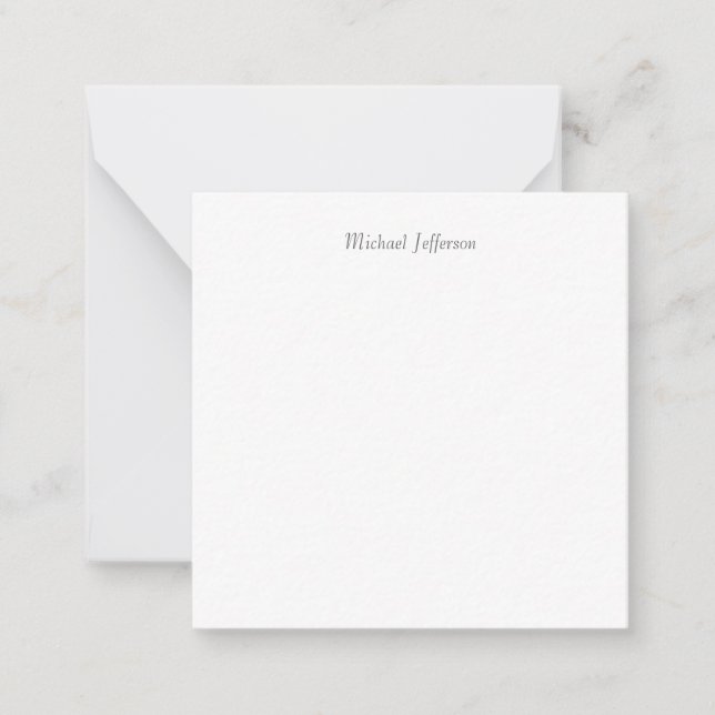 Handwriting Script Name Elegant Plain Simple Card (Front)
