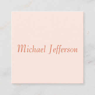 Handwriting Script Name Elegant Plain Simple Enclosure Card
