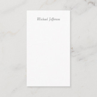 Handwriting Script Name Elegant Plain Simple Enclosure Card