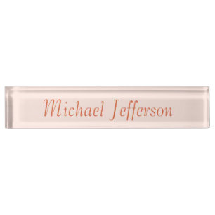 Handwriting Script Name Elegant Plain Simple Nameplate