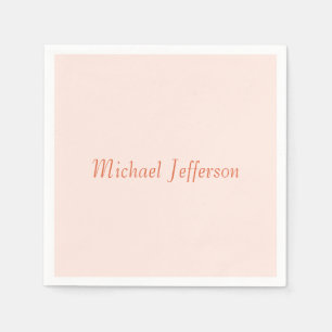 Handwriting Script Name Elegant Plain Simple Napkin