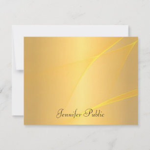 Handwriting Script Name Gold Background Template