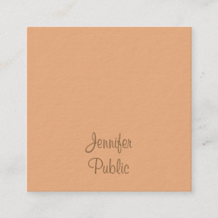 Handwriting Script Name Modern Elegant Template Square Business Card