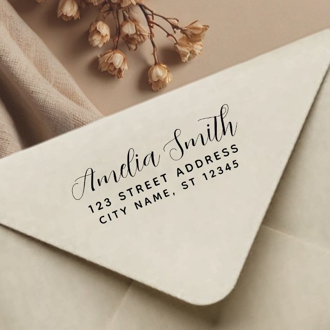 Handwriting Style Personalised Name & Address      Self-inking Stamp (Creator Uploaded)