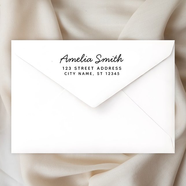 Handwriting Style Personalised Name & Address      Self-inking Stamp (Creator Uploaded)