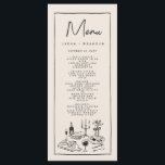 Handwriting Typography Retro Wedding Menu<br><div class="desc">Handwriting Typography Retro Wedding Menu</div>