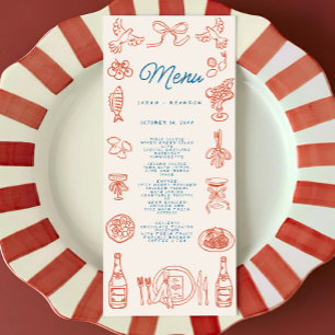 Handwriting Typography Retro Wedding Menu