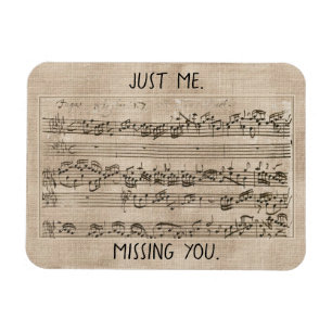 Handwritten 1700s Music Composition Fugue Bach Magnet