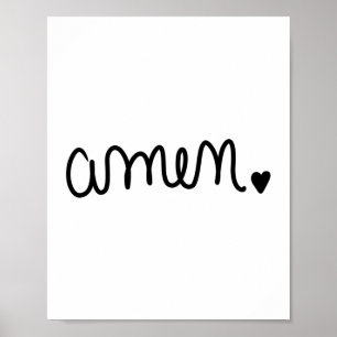 Handwritten Amen Poster