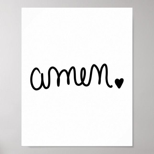 Handwritten Amen Poster (Front)