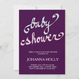 handwritten baby shower invitation