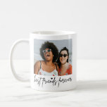 Handwritten Best Friends Forever Modern 2-Photo Coffee Mug<br><div class="desc">Modern personalised mug for your BFF,  featuring 2 photos with 'best friends forever' in a casual handwritten font. If you need any help customising this,  please contact me using the message button below and I'll be happy to help.</div>