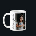 Handwritten Best Grandpa Ever 3-Photo Collage Coffee Mug<br><div class="desc">Custom photo mug with “Best Grandpa Ever” message and three personal photos is a heartfelt gift for grandfathers on birthdays, Father’s Day, or special occasions. The design features a clean white background with a modern vertical script that reads “best grandpa ever” alongside three large photo panels, allowing space to showcase...</div>