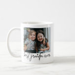 Handwritten Best Grandpa Ever Modern 2-Photo Coffee Mug<br><div class="desc">Modern personalised mug for grandfathers,  featuring 2 photos with 'best grandpa ever' in a casual handwritten font. If you need any help customising this,  please contact me using the message button below and I'll be happy to help.</div>