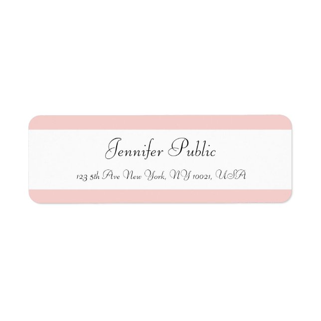 Handwritten Blush Pink White Minimalist Template (Front)