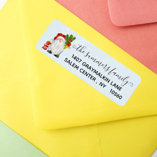 Handwritten Calligraphy Christmas Gnome Address 