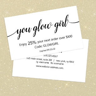 Handwritten Calligraphy Customer Loyalty Discount