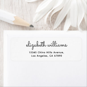 Handwritten Calligraphy Name Return Address