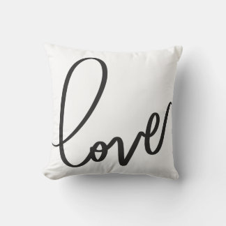 Handwritten Calligraphy Script love  Cushion