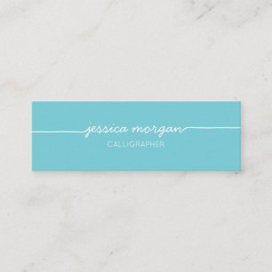 Handwritten Calligraphy White Script Business Card