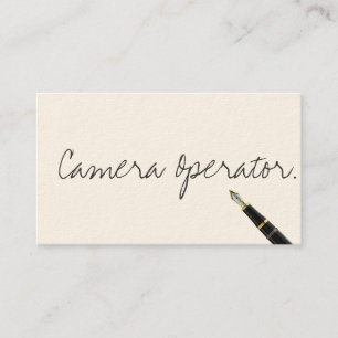 Handwritten Camera Operator Business Card
