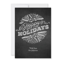 Handwritten Chalkboard Happy Holidays 5x7 Card