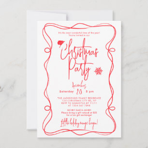 Handwritten Christmas Party Invitation