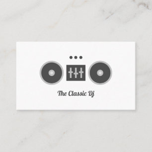 Handwritten DJ with Social Media Icons Business Card