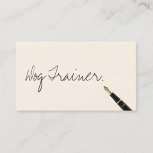 Handwritten Dog Training Business Card