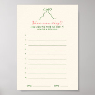 Handwritten Downloadable Where were they Game Poster