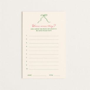 Handwritten Downloadable Where were they Game Poster