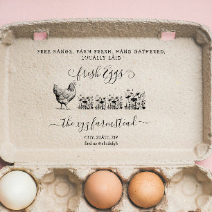 Handwritten Farmhouse Egg business Stamp