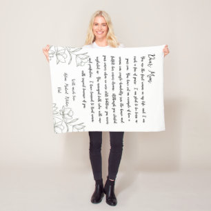 handwritten fleece blanket