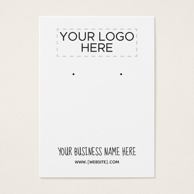 Handwritten Font Earring Display Card (Front)