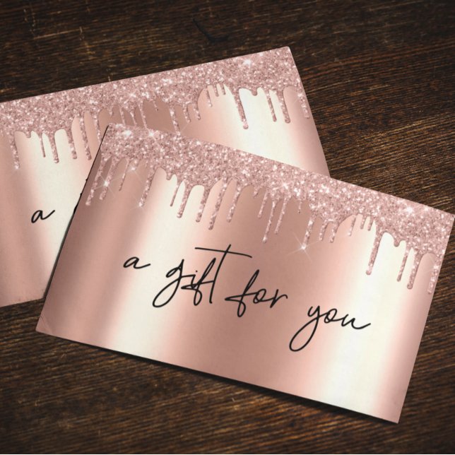 Handwritten Gift Certificate Glitter Rose Gold (Creator Uploaded)