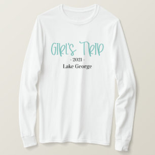 Handwritten Girl's Trip Location and Year T-Shirt