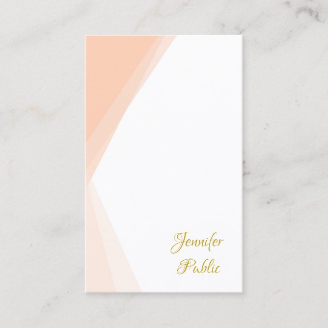 Handwritten Gold Script Name Template Professional Business Card (Front)