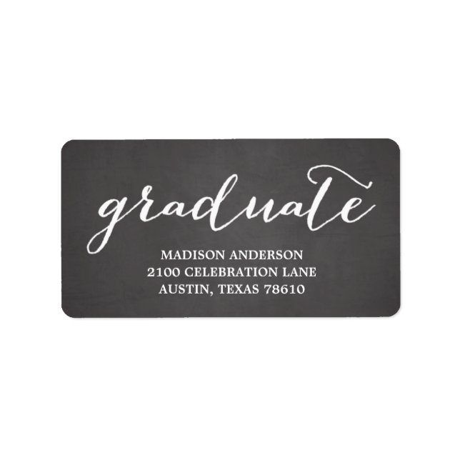 Handwritten | Graduation Address Label (Front)