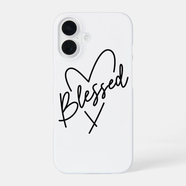 Handwritten Gratitude Quote iPhone 16 Case (Back)